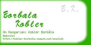 borbala kobler business card